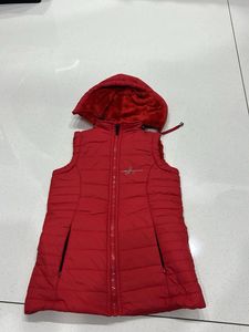 Red Sleeveless Puffer Vest