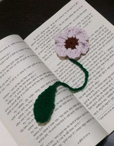 Handmade Crochet Flower Bookmark