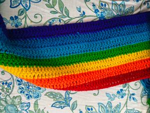 handmade woolen crochet muffler