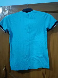 Cool Blue T-Shirt with Surf Graphics