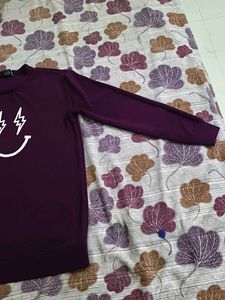 Purple Smiley Lightning Sweatshirt