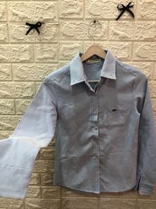Light Blue Collared Shirt🕶️👜