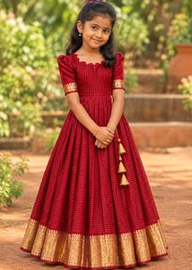 Beautiful Red Girls Ethnic Dress