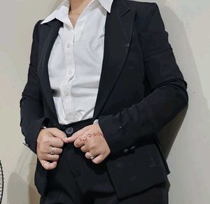 Classic Black Blazer Suit