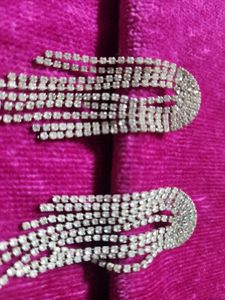 Sparkling Rhinestone Fringe Earrings