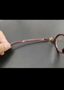 oval Eyeglasses burgundy blue light