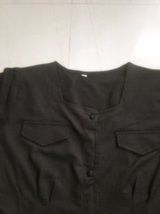 Classic Black Button-Up kurta