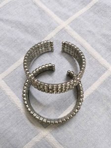 Fancy Sparkling Rhinestone Bracelets (Set of 2)