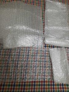 cardboard boxes with bubble wrap