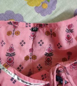 Pretty Pink Floral Print Kurti