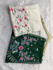 Elegant Green Embroidered Co-ord set