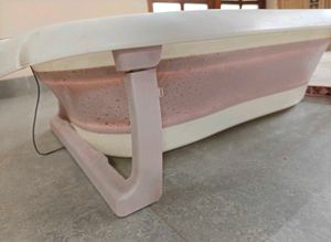 SYGA Baby Bathtub with Removable Pink Cushion