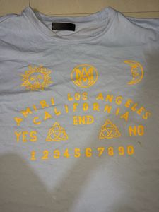 Amiri washed blue t shirt