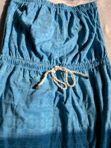 Blue Off-shoulder Beach Maxi dress