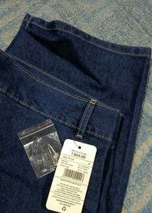High-Waisted Wide-Leg Denim Jeans