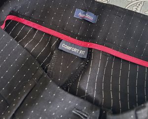 Classic Black Pinstripe Trousers
