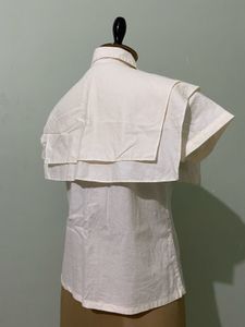 Cream Layered Short Sleeve Shirt