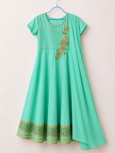 Beautiful Teal Kurta Set with Dupatta
