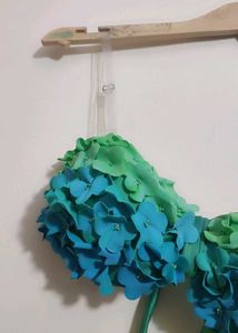 Multi Unique Floral Bikini Top For 36 Bust