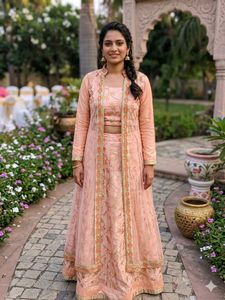 Beautiful Lehenga Choli with coat