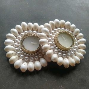Handmade Seashell Candle Holder