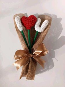Crocheted "I Love You" Bouquet
