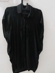 Chic Black Oversized Shirt