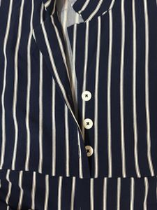 Striped Navy Jumpsuit