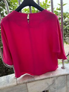 Bright Pink Casual Top