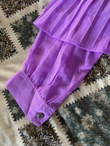Lavender Ruffle Top
