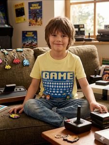 Yellow "Game Over" Graphic T-Shirt