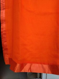 Vibrant Orange Embroidered Kurta