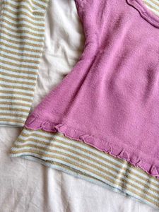 Lavender Layered Ruffle Pullover
