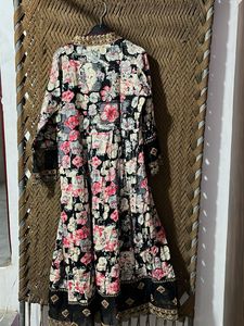 Elegant Floral Print Kurta Set with Dupatta