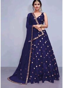 Embroidered Semi Stitched Lehanga Choli