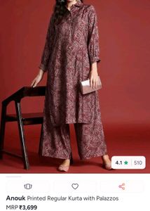 Anouk Printed Kurta Palazzo Set