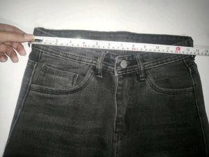 Ash black loose straight fit jeans