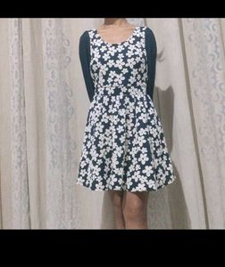 striped skirt and dress combo
