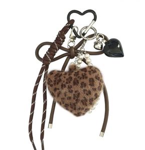 Leopard print Heart bag pendant