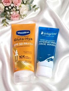Vaseline Gluta-Hya & Pilgrim Face Wash combo