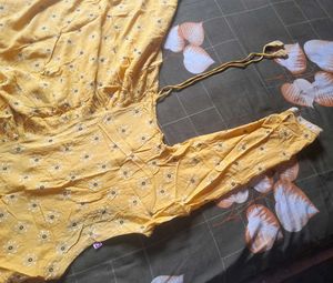 YELLOW KURTI AND GREEN PLAZZO💛