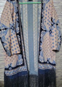 Boho Fringe Kimono Cardigan