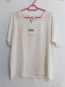 Cream Oversized Tunic Top
