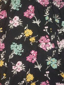 Floral Print Button-Up Tunic Top