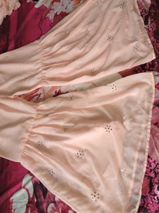 Peach Embellished Sarara suit set
