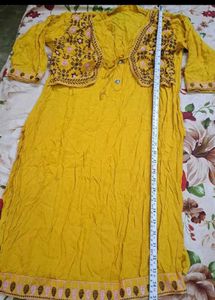 Mustard Yellow Festive Ethnic Co-ord Set