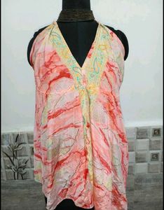 Boho Halter Neck Tie-Up Top Size S-M-L