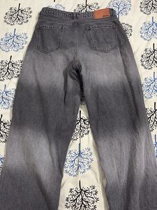Gray Wide Leg Jeans