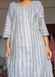 Striped Grey Kurta