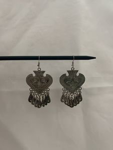 Exquisite Oxidized Silver Dangle Earrings